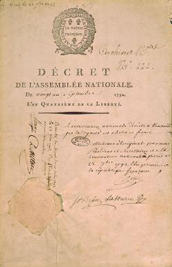 L’abolition de la Royauté - 21 septembre 1792