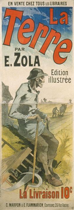 Le héros, Jean Macquart, « un semoir de toile bleue noué sur le ventre », contemple « en soufflant une minute » la campagne alentour, « perdue au seuil de la Beauce »