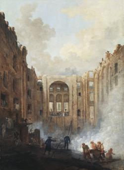 l'intérieur de la salle de l'Opéra, le lendemain de l'incendie 9 juin 1781