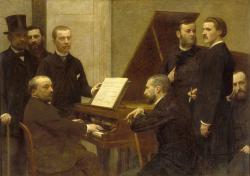 les amis réunis autour du piano avaient, comme lui, une vive admiration pour le maître de Bayreuth. 
