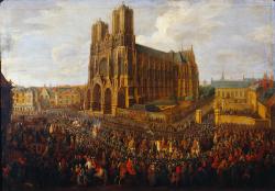 cathédrale de Reims, foule