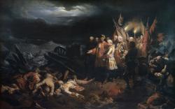 Louis XV sur le champ de bataille de Fontenoy