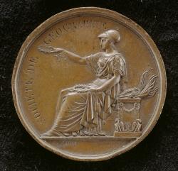 Médaille dédicacée à René Caillié, avers