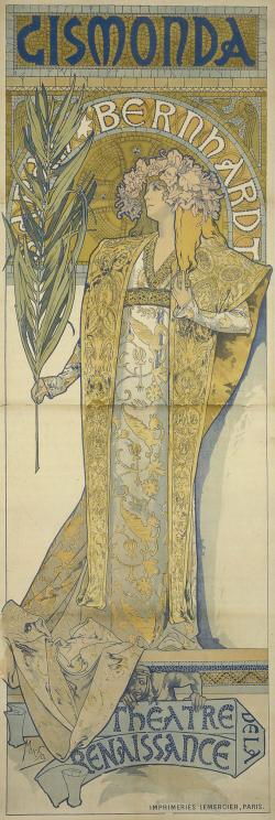 Gismonda. Sarah Bernhardt. Théâtre de La Renaissance Mucha Alphonse (1860-1939)