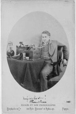 Thomas Edison et son phonographe