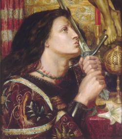 Jeanne d'Arc embrassant l'épée de la délivrance.