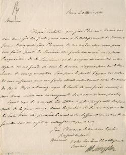Lettre de Robert Livingston à Joseph Bonaparte