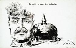 Carte postale " Ce qu'il y a dans leur caboche".