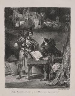 Méphistophélès apparaissant à Faust - Eugène Delacroix