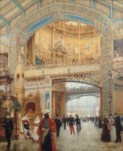 Le dôme central de la galerie des machines à l'exposition universelle de 1889 - Louis Béroud