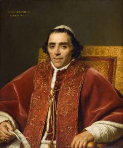 Portrait du Pape Pie VII David Jacques Louis (1748-1825) ,  peintre