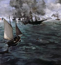 La bataille  navale du  "Kearsarge" et de l'"Alabama"