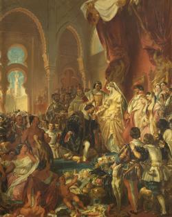 Réception de Christophe Colomb par Ferdinand et Isabelle - Eugène Deveria