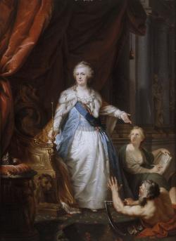 Portrait de Catherine II, tsarine de Russie en pied