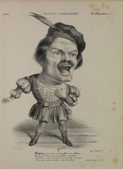 Caricature du ténor Gilbert-Louis Duprez