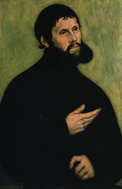 Portrait de Martin Luther, homme barbu