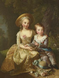 Portrait de deux enfants, madame Royale et le dauphin