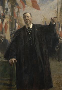 Paul  Déroulède  prononce  un  discours  à  Bougival. Janvier 1913