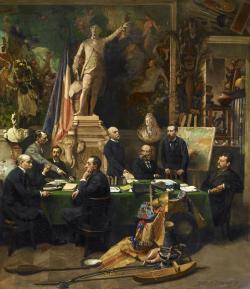 réunion du Conseil supérieur des colonies dans une salle du ministère, en novembre 1892.