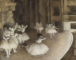 Répétition d’un ballet sur la scène