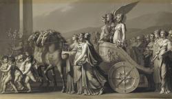 Entrée allégorique d’Alexandre Ier porté par un quadrige dans Paris