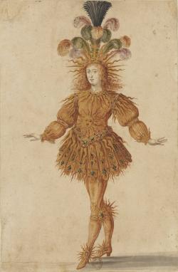 Costume de danseur pour le Soleil levant, dansé par Louis XIV