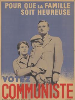 élection de 1936, affiche communiste avec la famille de Thorez