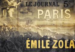 Affiche avec une vue de Paris pour le roman de Zola