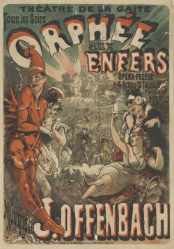 affiche pour l'opéra d'Offenbach Orphée