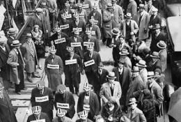 MManifestation de chômeurs dans Times Square. New York, 8 novembre 1930