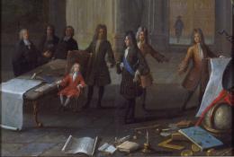 Louis XV enfant recevant une leçon
