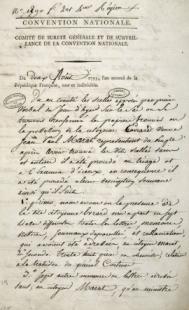 Inventaire des papiers en la possession de la veuve Marat par le Comité de Sûreté générale.