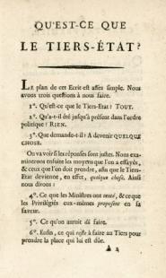 Qu'est-ce que le Tiers-Etat ? [Abbé E.Siéyès]