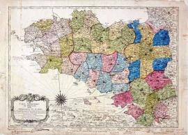 Carte géométrique de Bretagne dédiée à Monseigneur le duc de Duras