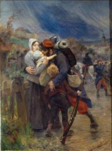 Le départ du soldat.