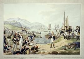 Débarquement de Napoléon à la baie de Juan près d'Antibes, le 28 février 1815