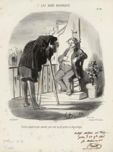 <i>Position réputée la plus commode, pour avoir un joli portrait au daguerréotype</i>