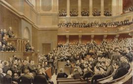 Thiers salué du titre de <i>Libérateur du territoire</i> à la Chambre des députés