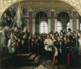 La Proclamation de l'empire allemand dans la galerie des Glaces de Versailles