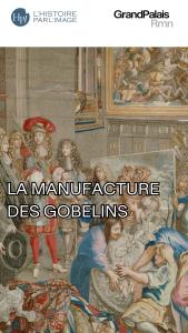 Un premier plan expose pêle-mêle les différents corps de métier réunis aux Gobelins