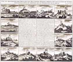 Second plate with figures in the fortification, approx. 1702; Definition De  La Seconde Schache; Les Forces de l'Europe, Asie, Afrique et Amerique, Ou  Description des Principales Villes Avec Leurs Fortifications. Dessignées PAR