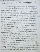 Minute autographe de lettre de Carnot à Bonaparte (p.1).