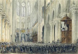 Prédication d'Henri Lacordaire à Notre-Dame de Paris.