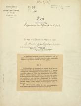 Loi de séparation du 9 décembre 1905.