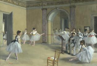 Le Foyer de la danse à l'Opéra de la rue Le Peletier.