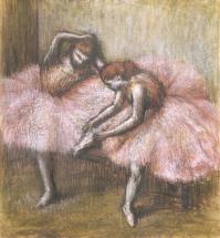 Danseuse au bouquet et étude de bras - Edgar Degas