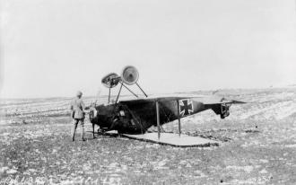 Le 35e avion allemand abattu de Guynemer à Hoéville.