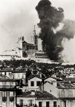 Bombardement allemand sur la basilique Notre Dame de la Garde (Notre-Dame-de-la-Garde),