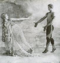 Lydia Nelidova et Vaslav Nijinski dans