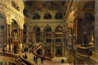 Escalier de l'Opéra à Paris.